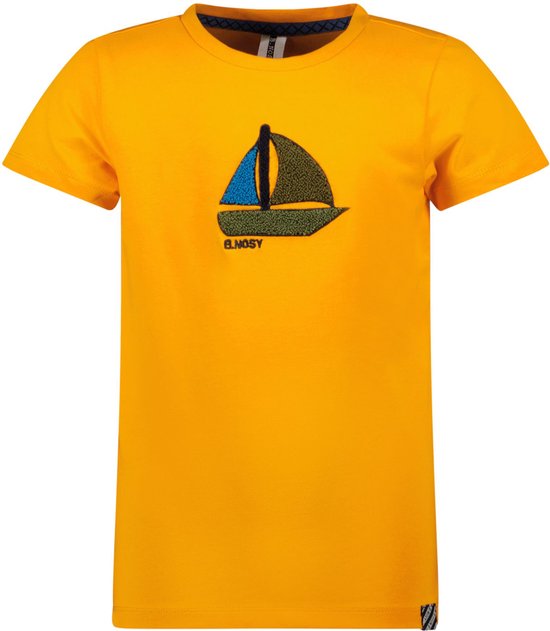 B.Nosy - Jongens shirt - Calm orange - Maat 158/164