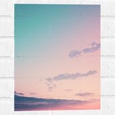 Muursticker - Wolken in de Lucht vol Pastelkleuren - 30x40 cm Foto op Muursticker
