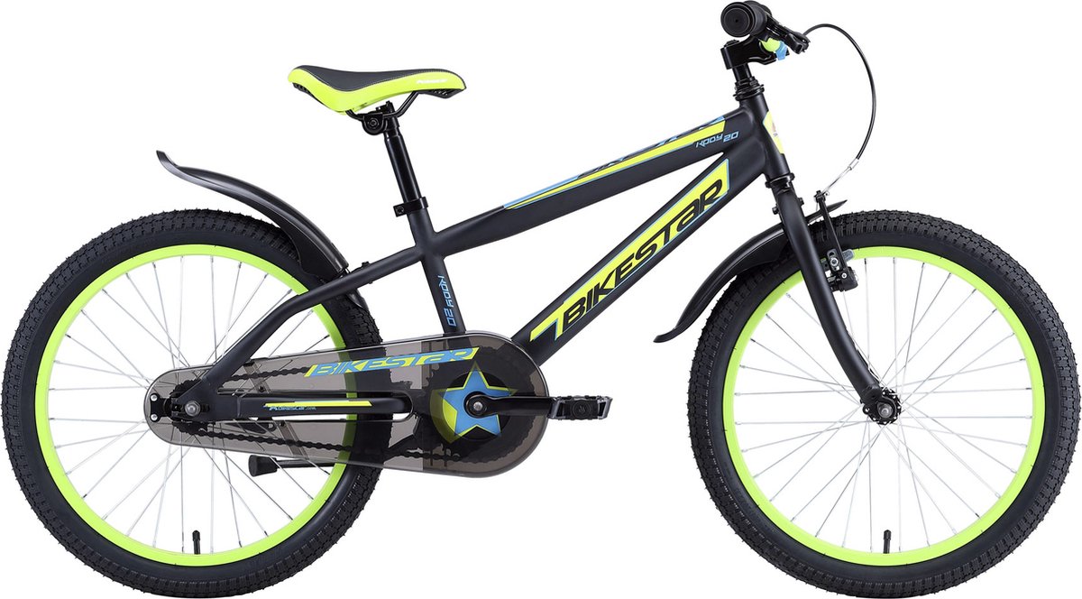 Bikestar 20 inch Urban Jungle kinderfiets, zwart / geel