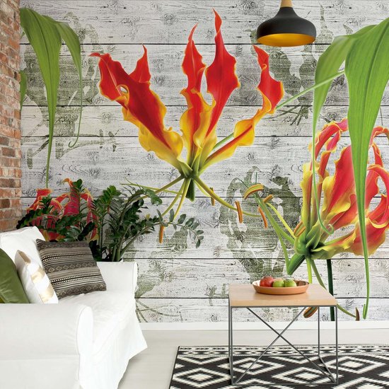 Papier peint Fleurs Floral | XXXL - 416 cm x 254 cm | Polaire 130g / m2