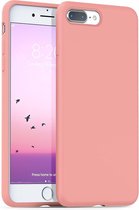 Siliconen case geschikt voor Apple iPhone 8 Plus / 7 Plus  - roze + gratis glazen Screenprotector