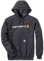 Carhartt Signature Logo Hooded Sweatshirt Carbon Heather Heren