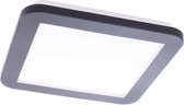 Vierkante badkamerlamp Anne | 1 lichts | zwart | kunststof / metaal | 22 x 22 cm | badkamer lamp | modern design