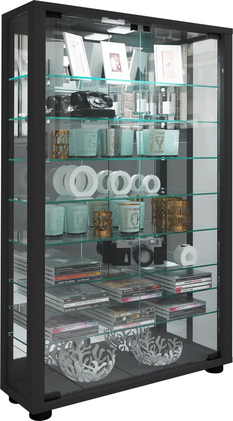 VCM Vitrine en bois collection vitrine en verre Lumo Mini miroir Vitrine en bois collection vitrine en verre Lumo Mini miroir