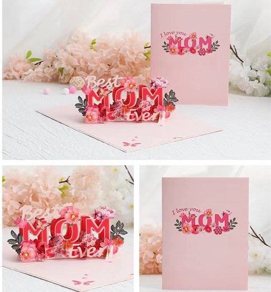 3D Bloemen Pop-up Wenskaart - Speciale Editie voor Moeder - Inclusief Envelop-Moederdag