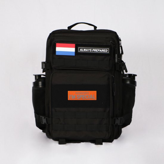 Mous - 25L rugzak met laptopvak - Ultra-beschermende technische rugzak, waterbestendig voor werk pendelaars, zaken, reizen - zwart, Zwart met deksel, 25L