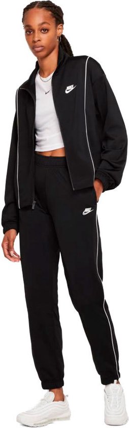 Uitreiken voordat Inwoner Nike Sportswear Essential Trainingspak Dames - Black / White / White - XS |  bol.com