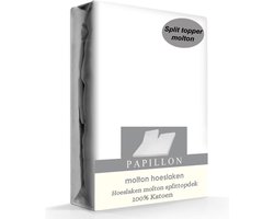 Hoeslaken molton splittopdek - Katoen - Wit - 160x200