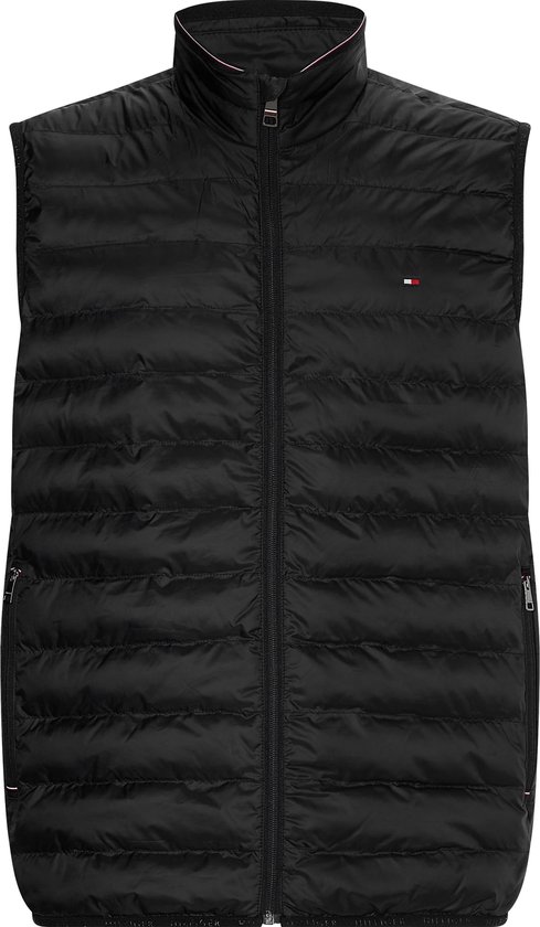 Tommy Hilfiger - Heren Jas zomer Core Packable Circular Bodywarmer - Zwart - Maat L