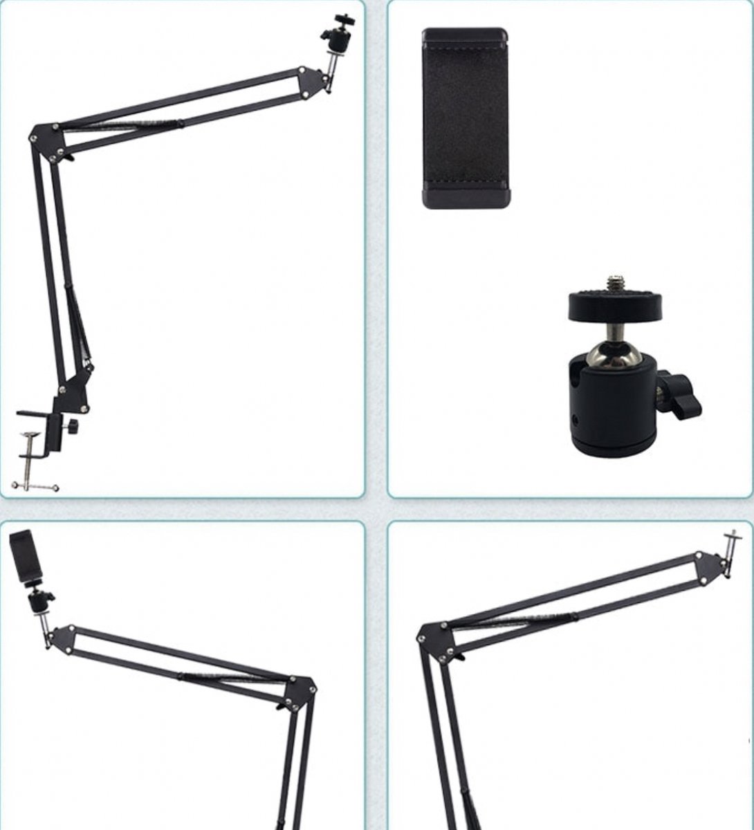 HiCHiCO Smartphone Tripod Camera Statief 102 Cm Zwart voor Fotocamera en Smartphone thumbnail 5