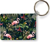 Sleutelhanger - Jungledieren - Patroon - Kinderen - Flamingo - Papegaai - Kids - Uitdeelcadeautjes - Plastic