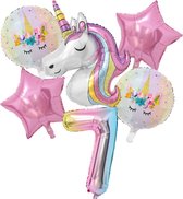 Ensemble de ballons Unicorn - 110x78cm - Ballon aluminium - Licorne - Soirée à thème - 7 ans - Anniversaire - Ballons - Décoration - Ballon hélium