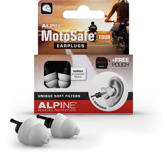 Alpine MotoSafe Tour - Motor oordoppen - Voorkomt gehoorschade tijdens het  motorrijden... | bol