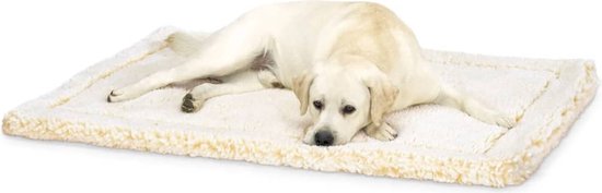 HuggleHounds Huisdierenmat S fleece wolwit