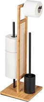 Wenko Porte-rouleau de papier toilette avec brosse Rivalta Allegre Bamboe - Rotin