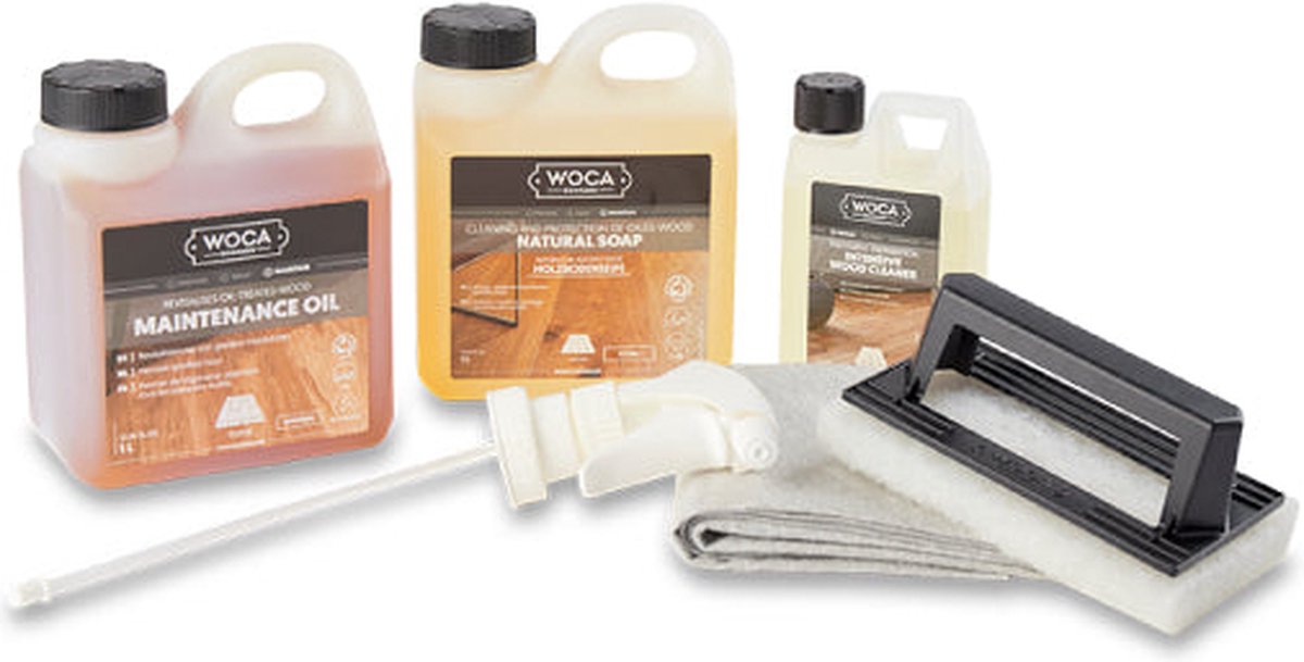 Woca Onderhoudsbox Wit Complete set voor een geoliede vloer