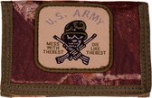 Klittenband Portemonnee Bush camo US Army Skull - 13x8,5cm