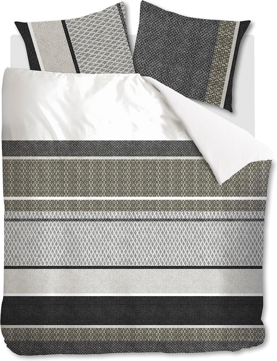 Beddinghouse Benthe - Dekbedovertrek - Tweepersoons - 200 x 200/220 cm - Grijs