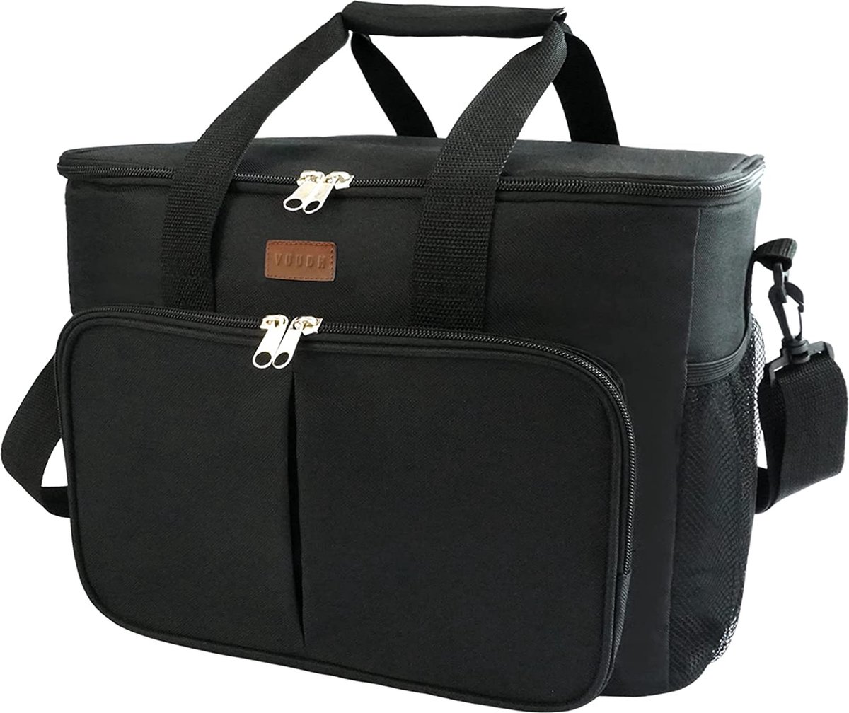 24L opvouwbare lunchbox, zachte koeler met grote capaciteit en verstelbare schouderriem voor buitenreizen, kamperen, strand