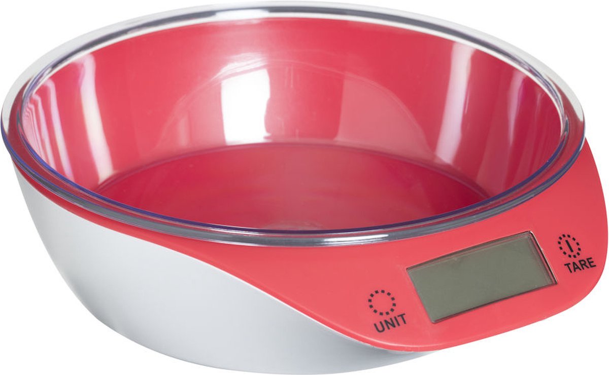 Decopatent® Keukenweegschaal digitaal met Kom - Weegschaal keuken digitaal - Verwijderbare PVC Kom - Incl batterij - 5Gr tot 5Kg