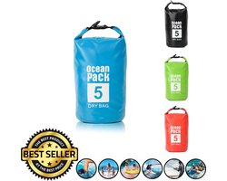 Waterdichte Tas - Dry bag - 5L - Ocean Pack - Dry Sack - Survival Outdoor Rugzak - Drybags - Boottas - Zeiltas - Blauw