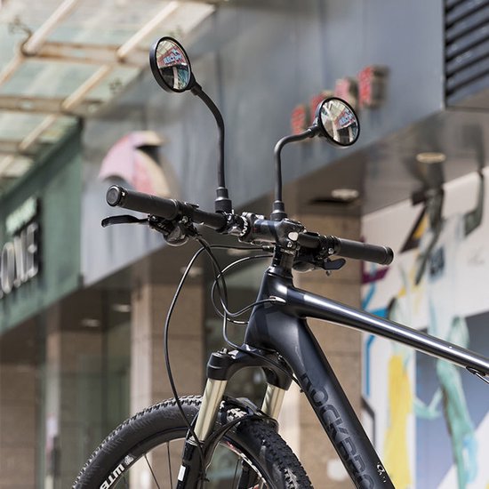 Decopatent® Rétroviseur vélo Ebike - Vélo - VTT - 1x Rétroviseur vélo sur guidon - Gauche - Droite - Rétroviseur 360° réglable