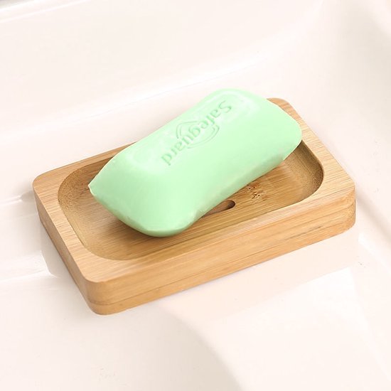 Thinkcase Bamboe Zeepbakje Set - 2 Stuks Natuurlijke Houten