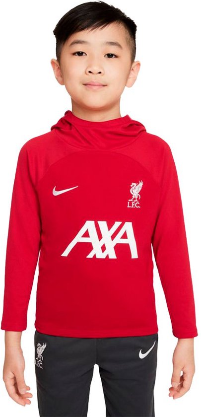 NIKE Liverpool FC Dri Fit Academy Pro 22/23 Hoodie Junior - Gym Red / White - 4/5 Years
