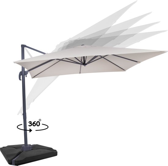 Vonroc Premium Stokparasol Rosolina 280x280cm - Incl. Beschermhoes - Uv