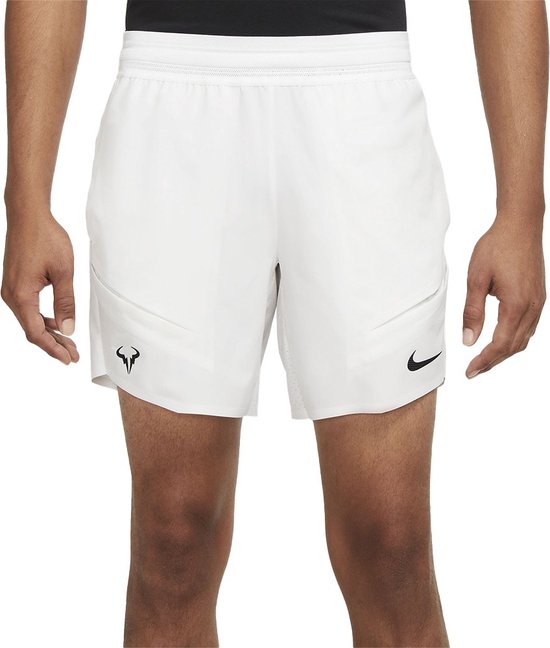 Nike Court Dri Fit Advantage Rafa 7´´ Korte Broek Heren - White / White / Black - XS