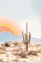 Muurdecoratie Cactussen - Planten - Natuur - Zon - 120x180 cm - Tuinposter - Tuindoek - Buitenposter