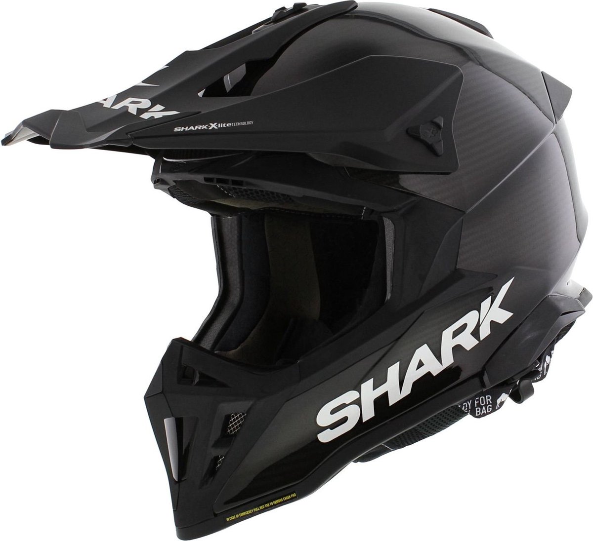 SHARK VARIAL RS CARBON SKIN Motorhelm crosshelm Carbon Wit Carbon - Maat L