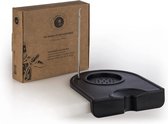 Barista Edition, premium tamperstation met baristastift, voor alle tampermaten, anti-slip tampermat, 12,6 cm x 14 cm, hoogte: 3,5 cm, aandrukstation voor espresso-zeefhouder, zwart