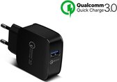 DrPhone QuickCharge - Snellader - Thuislader - Oplader Met Snel Opladen Functie - 9V 2A MAX 18W Fast Charging - Zwart