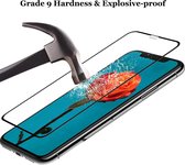 DrPhone iPhone XS Max / iPhone 11 Pro Max (6.5 inch) Glas 9D Volledige Ultieme Glazen Dekking Full coverage Curved Edge Frame Tempered glass
