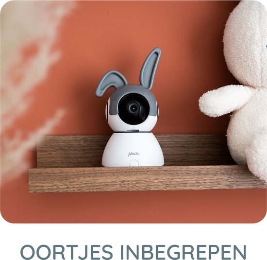 Alecto Wifi Babyfoon met Camera en App - Full HD - Op afstand beweegbaar - Melding bij beweging en geluid - SMARTBABY10 - Wit