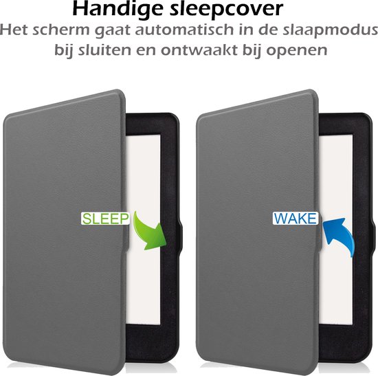 Hoesje Geschikt voor Kobo Nia Hoes Book Case - Hoes Geschikt voor Kobo Nia Hoesje Book Cover - Grijs van Hoesje  — afbeelding 5