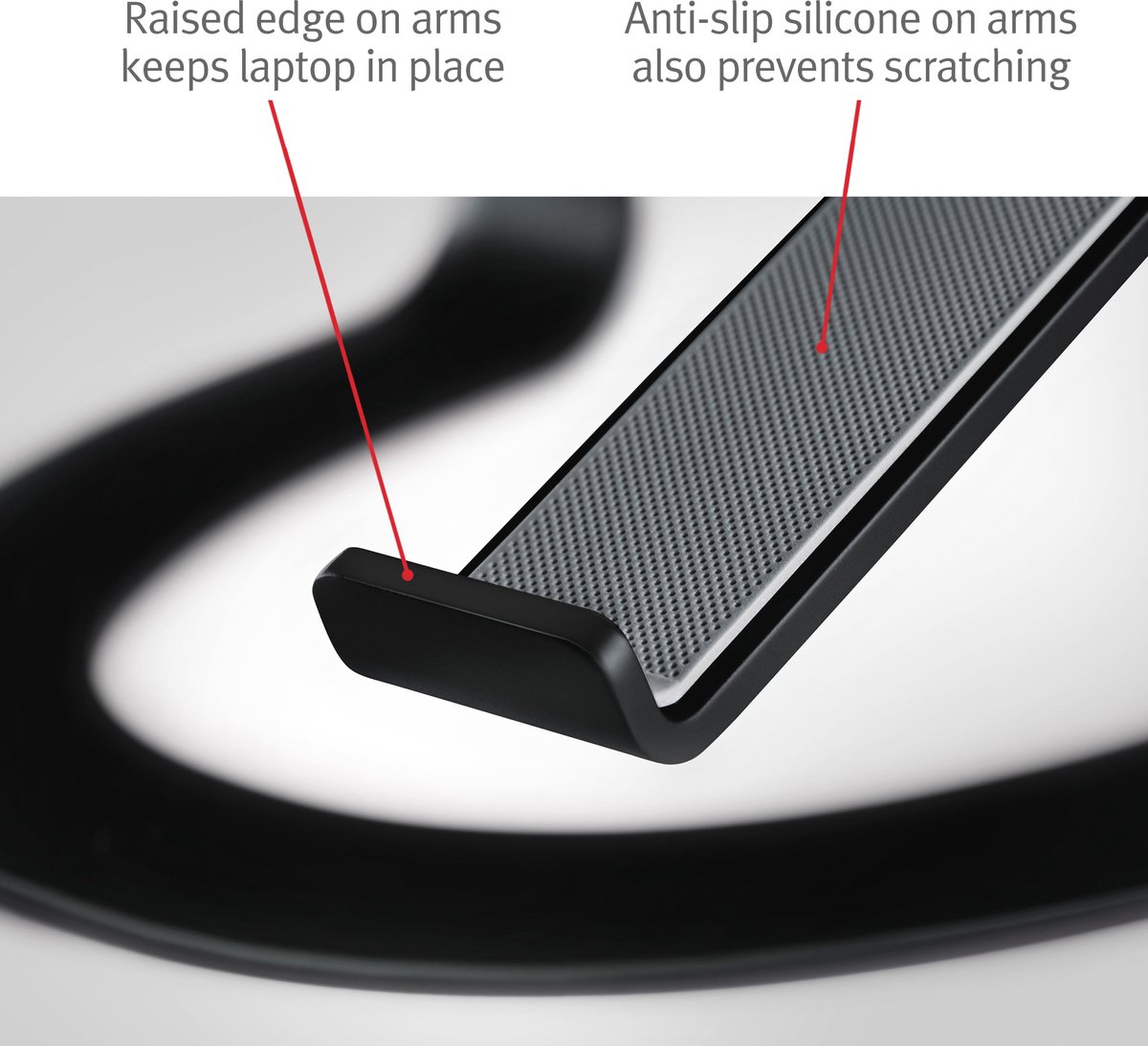 Laptop standaard zwart - Twelve South Curve ergonomische laptophouder 11-17 inch voor MacBook & laptops - Afbeelding 3