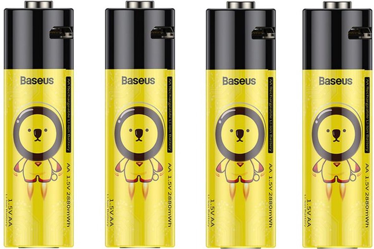 Baseus oplaadbare batterijen AA - 4 stuks - Hoge Capaciteit