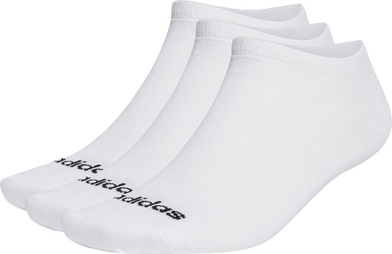 adidas Sportswear Thin Linear Chaussettes courtes 3 paires - Unisexe - Wit - 46-48