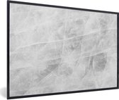 Fotolijst incl. Poster - Marmer - Steen - Wit - Luxe - Marmerlook - 90x60 cm - Posterlijst