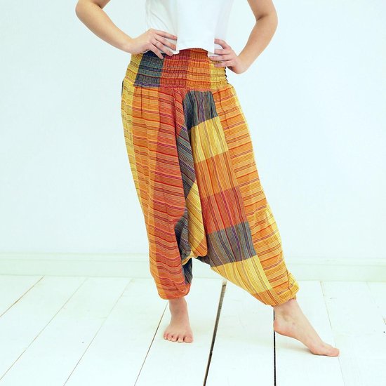 Hippie Broek Oranje Gestreept - Hippie kleding uit Nepal - Patipada |  bol.com