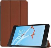 Tablet hoes geschikt voor Lenovo Tab E7 hoes - Tri-Fold Book Case - Bruin