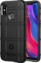 Case2go - Hoesje geschikt voor Xiaomi Mi 8 - Heavy Armor TPU Bumper - Back Cover - Zwart