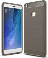 Geborstelde TPU Cover - Xiaomi Mi Max 2 - Grijs