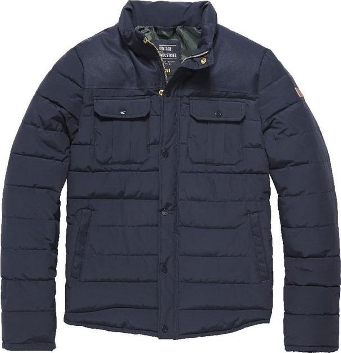 Vintage Industries Beeston padded jacket night sky Blauw