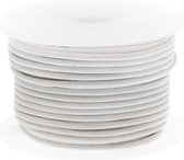 DQ Leer Rond (1 mm) White (10 Meter)