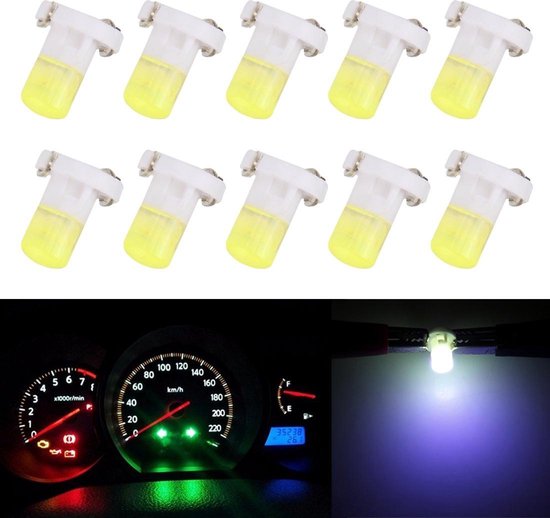 Lot De 5 Voyants Lumineux LED Bleus 12V - Diamètre 6mm Pour Tableau De Bord Voiture, Fourgon, Bateau