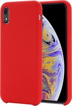 Four Corners Full Coverage Liquid siliconen hoesje voor iPhone XR (rood)
