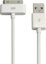 USB-kabel voor nieuwe iPad (iPad 3) / iPad 2 / iPad, iPhone 4 & 4S, iPhone 3GS / 3G, iPod touch, lengte: 1 m (wit)